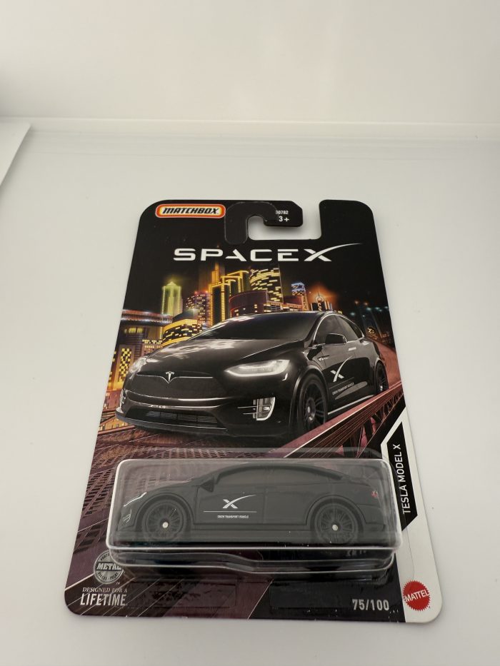Matchbox Tesla Model X Long Card 2024 Black 75/100 - Image 3