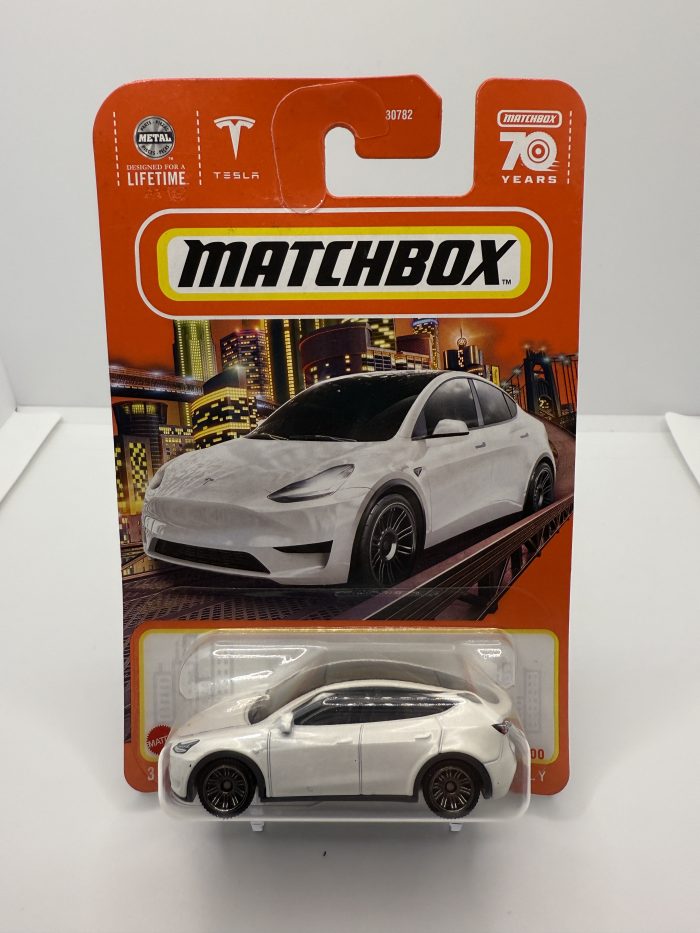 Matchbox Tesla Model Y Long Card 2023 White 89/100
