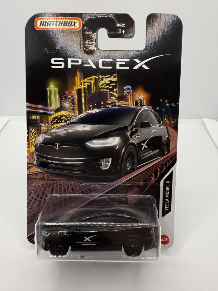 Matchbox Tesla Model X Long Card 2024 Black 75/100