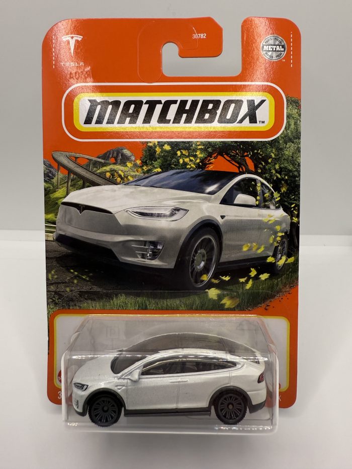 Matchbox Tesla Model X Long Card 2022 White 59/100