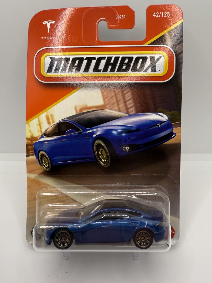 Matchbox Tesla Model S Long Card 2024 Blue 42/125