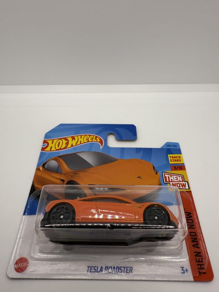 Hot Wheels Tesla Roadster Short Card 2021 Orange 249/250 - Image 3