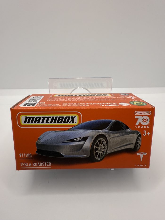 Matchbox Tesla Roadster Box 2021 Silver 91/100