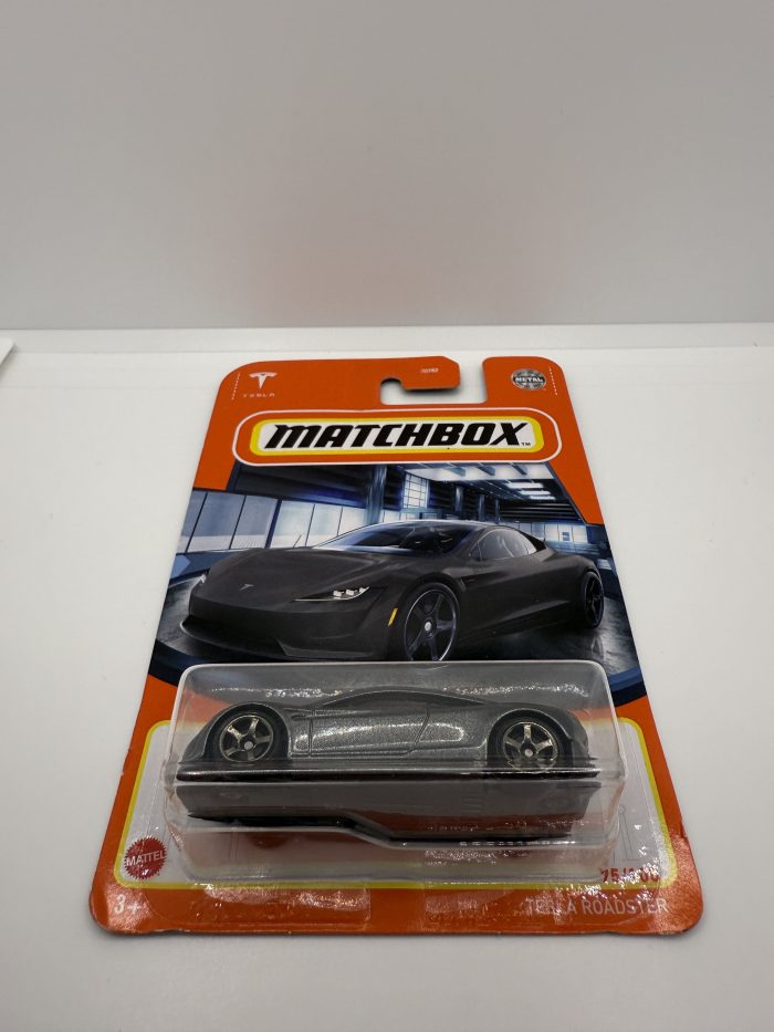 Matchbox Tesla Roadster Long Card 2022 Dark Grey 75/100 - Image 3