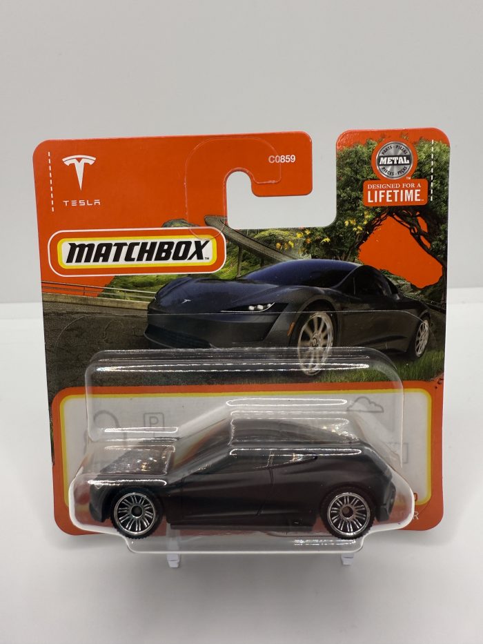 Matchbox Tesla Roadster Short Card 2023 Matte Grey 48/100