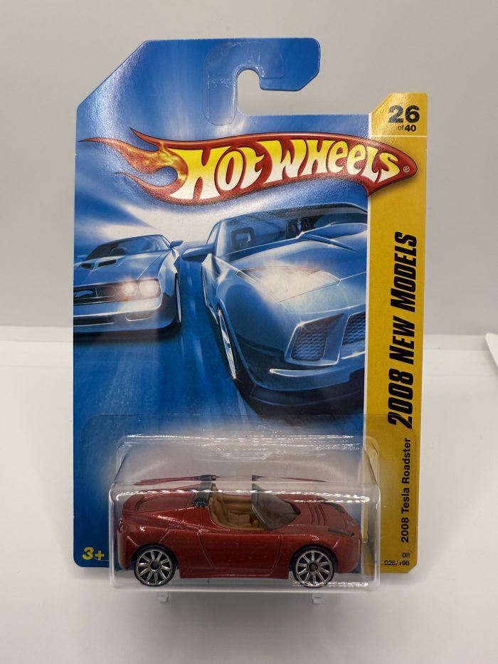 Hot Wheels Tesla Roadster Long Card 2007 Red 26/40