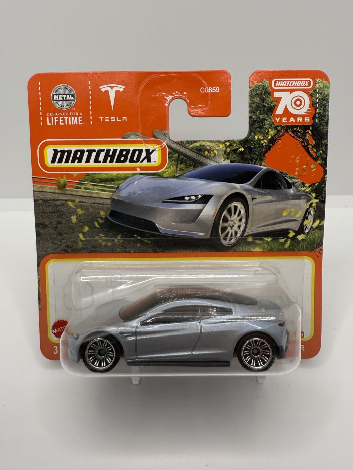 Matchbox Tesla Roadster Short Card 2022 Silver 91/100