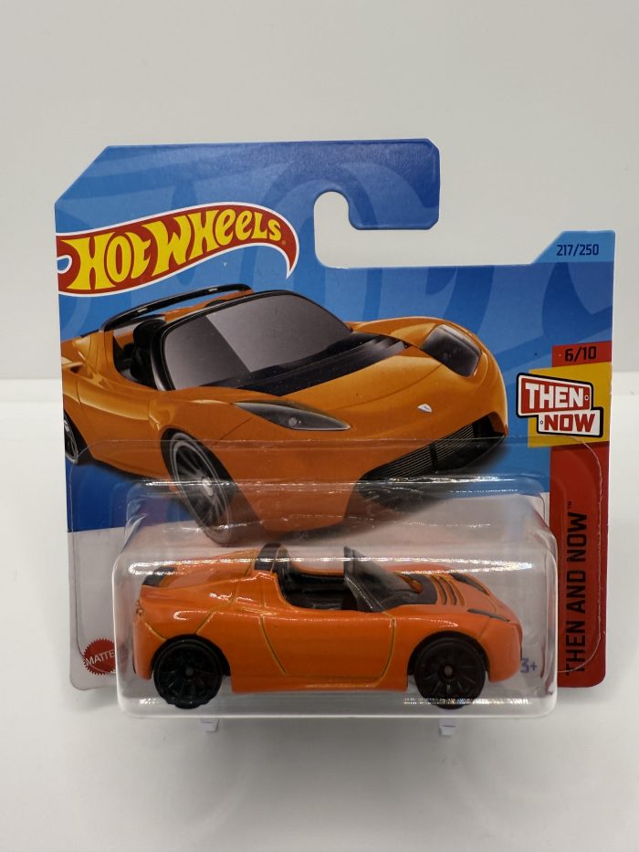 Hot Wheels Tesla Roadster Short Card 2021 Orange 217/250