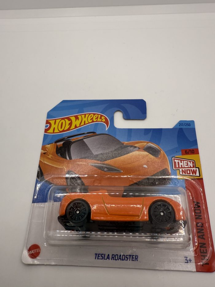 Hot Wheels Tesla Roadster Short Card 2021 Orange 217/250 - Image 3
