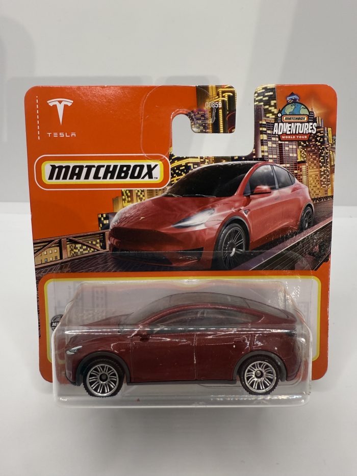 Matchbox Tesla Model Y Short Card 2022 Red 18/100