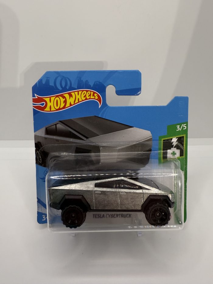 Hot Wheels Tesla Cybertruck Short Card 2021 Silver 177/250