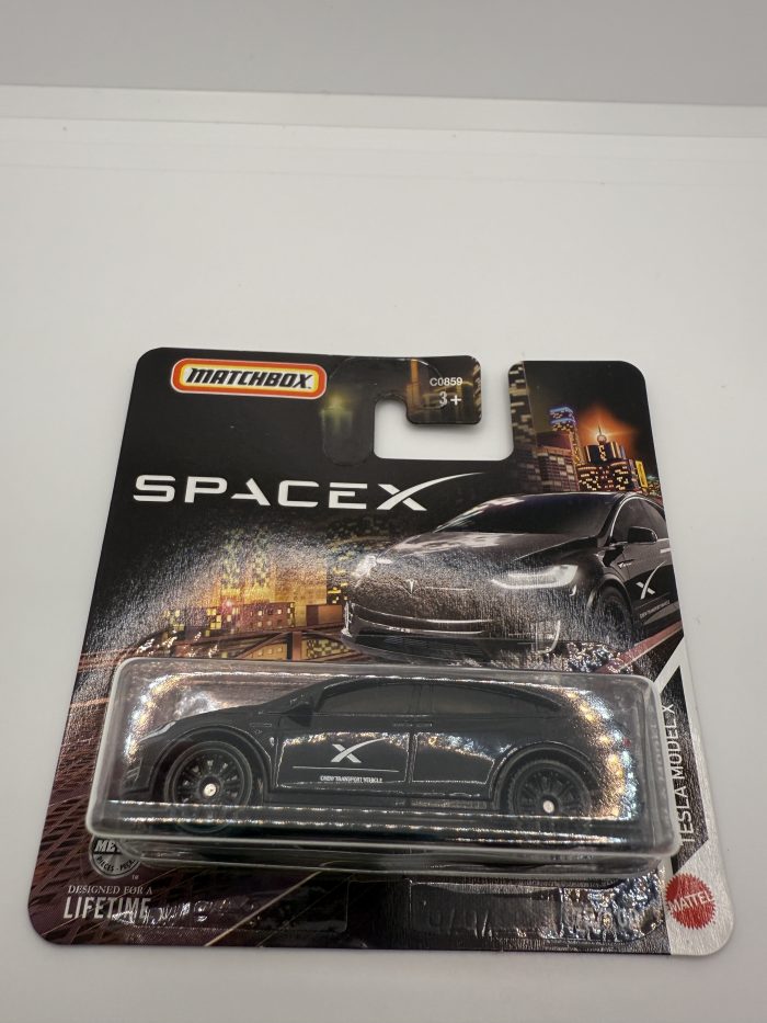 Matchbox Tesla Model X Short Card 2024 Black 75/100 - Image 3