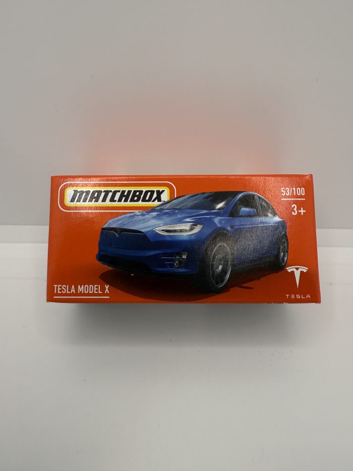 Matchbox Tesla Model X Box 2021 Blue 53/100