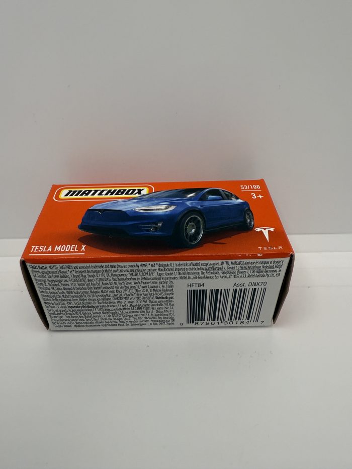 Matchbox Tesla Model X Box 2021 Blue 53/100 - Image 2