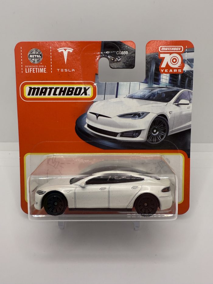 Matchbox Tesla Model S Short Card 2023 White 86/100
