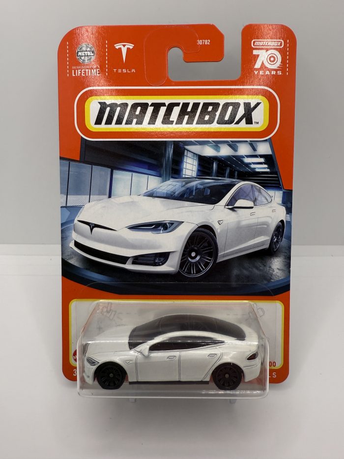Matchbox Tesla Model S Long Card 2023 White 86/100