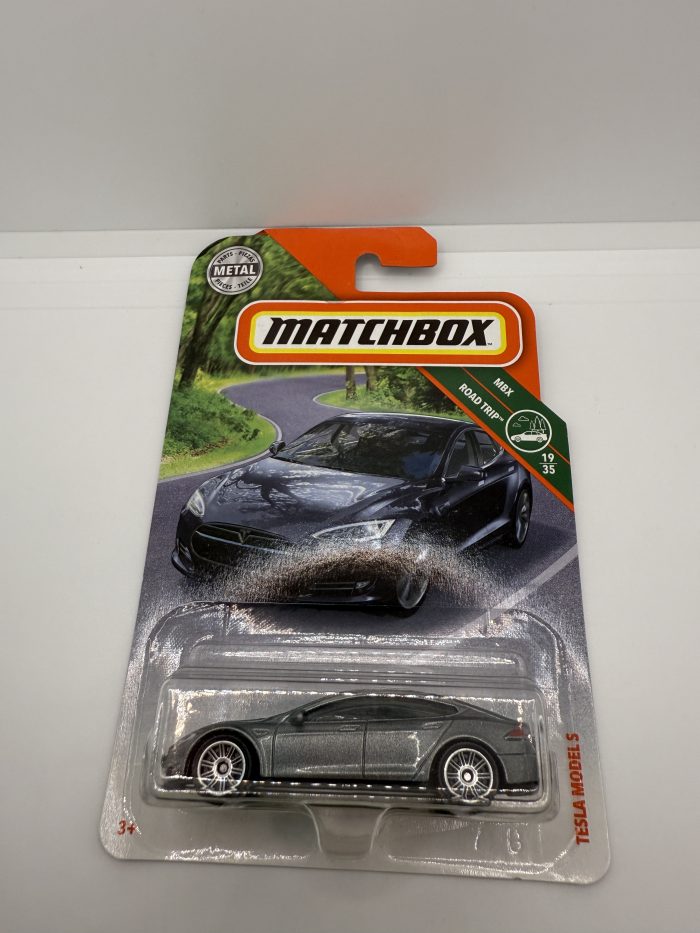 Matchbox Tesla Model S Long Card 2018 Grey 29/125 - Image 3