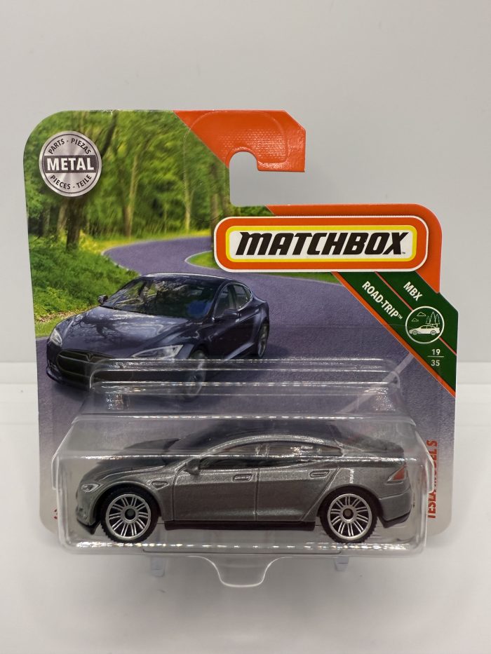 Matchbox Tesla Model S Short Card 2018 Grey 29/125