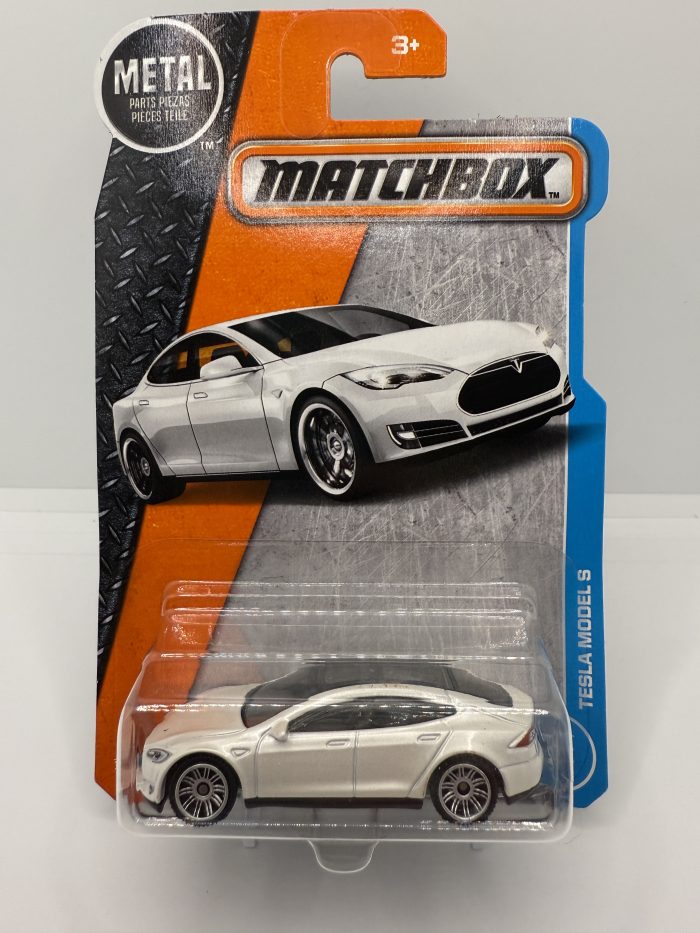 Matchbox Tesla Model S Long Card 2016 White 26/125
