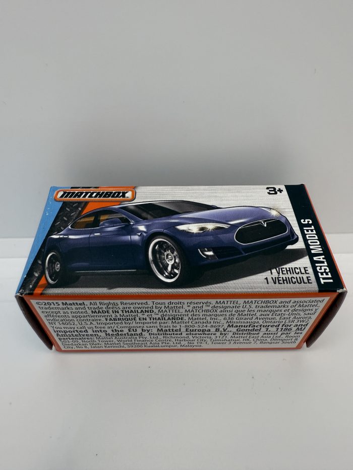 Matchbox Tesla Model S Box 2015 Blue 24/125 - Image 2
