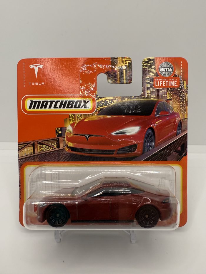 Matchbox Tesla Model S Short Card 2023 Red 89/100