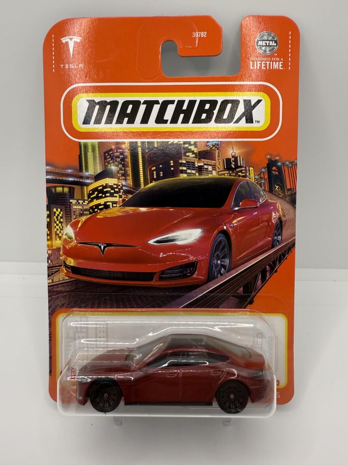Matchbox Tesla Model S Long Card 2023 Red 89/100