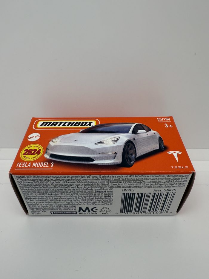 Matchbox Tesla Model 3 Box 2023 White 53/100 - Image 2