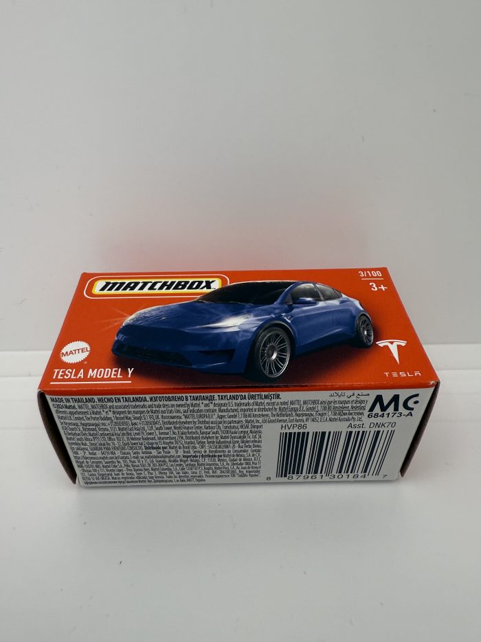 Matchbox Tesla Model Y Box 2024 Blue 3/100 - Image 2