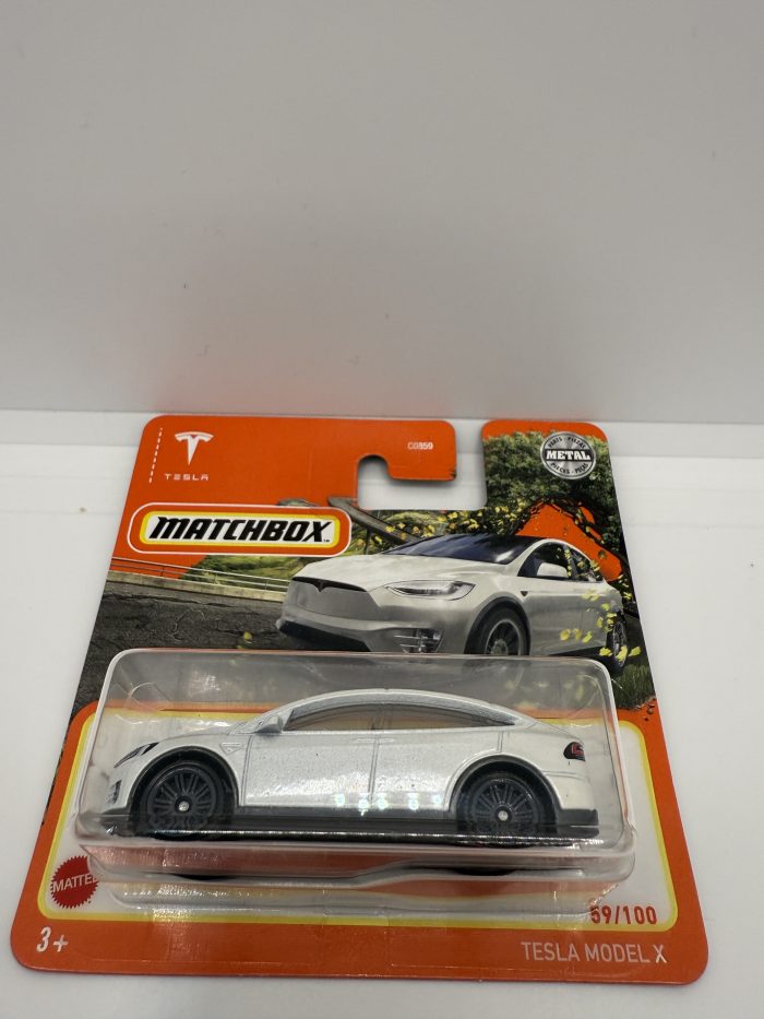 Matchbox Tesla Model X Short Card 2022 White 59/100 - Image 3