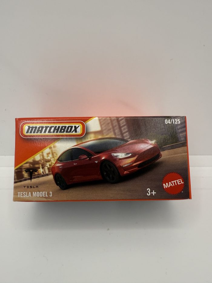 Matchbox Tesla Model 3 Box 2024 Red 4/125