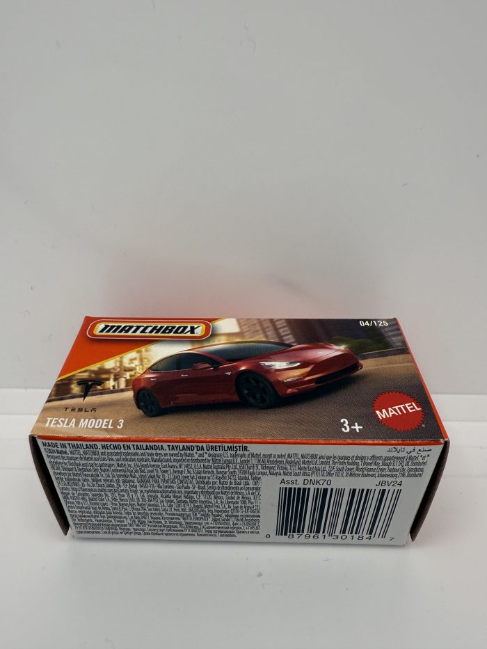 Matchbox Tesla Model 3 Box 2024 Red 4/125 - Image 2