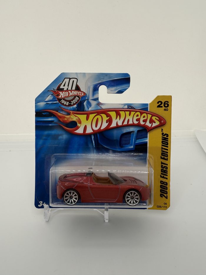 Hot Wheels Tesla Roadster Short Card 2007 Red 26/40