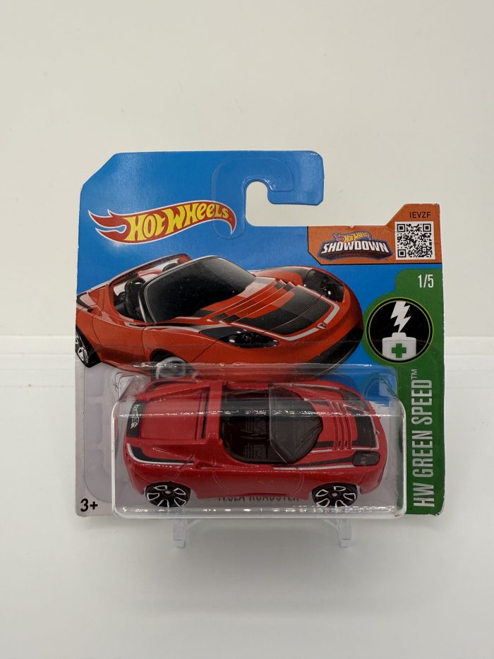 Hot Wheels Tesla Roadster Short Card 2015 Red 241/250