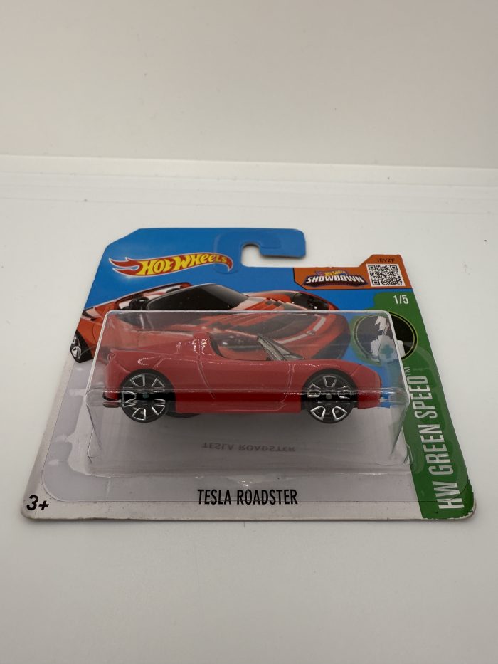 Hot Wheels Tesla Roadster Short Card 2015 Red 241/250 - Image 3