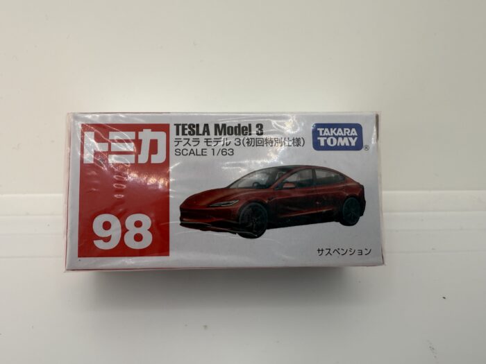 Takara Tomy Tesla Model 3 Box 2024 Red