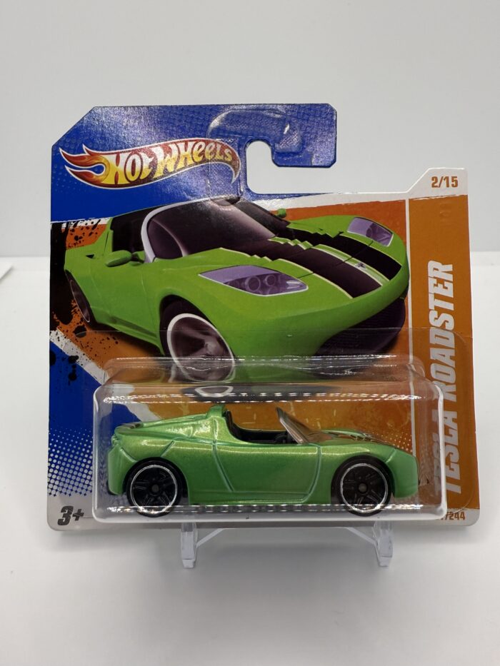 Hot Wheels Tesla Roadster Short Card 2010 Green 67/244