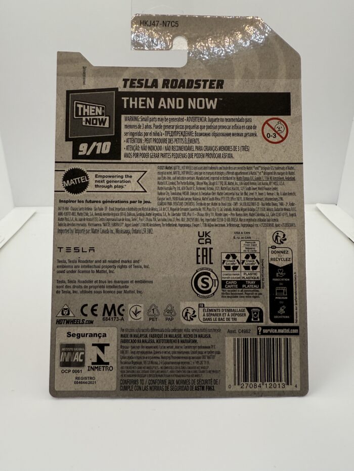 Hot Wheels Tesla Roadster Long Card 2021 Orange 249/250 - Image 2